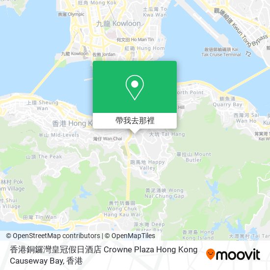 香港銅鑼灣皇冠假日酒店 Crowne Plaza Hong Kong Causeway Bay地圖