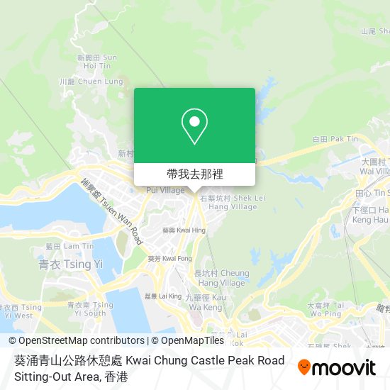 葵涌青山公路休憩處 Kwai Chung Castle Peak Road Sitting-Out Area地圖