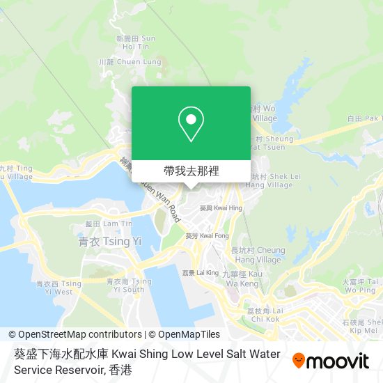 葵盛下海水配水庫 Kwai Shing Low Level Salt Water Service Reservoir地圖