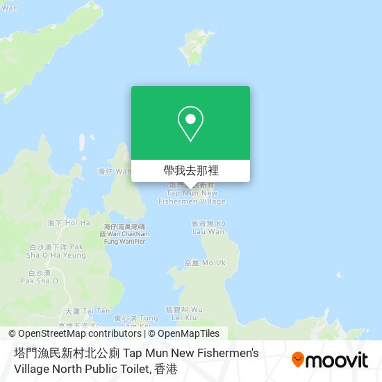 塔門漁民新村北公廁 Tap Mun New Fishermen's Village North Public Toilet地圖