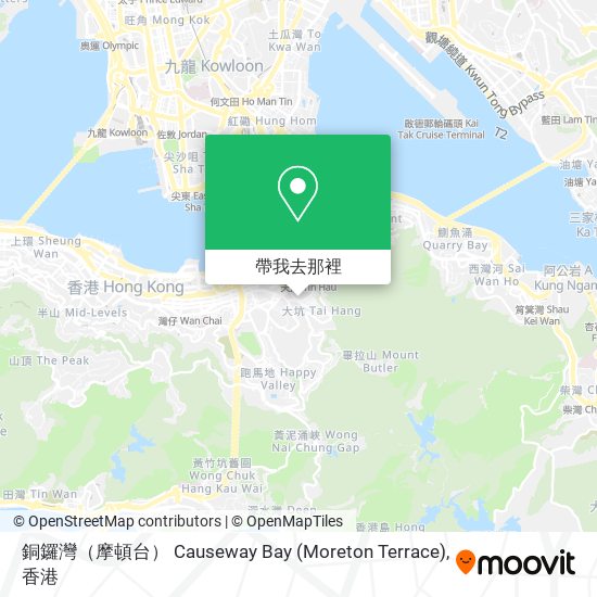 銅鑼灣（摩頓台） Causeway Bay (Moreton Terrace)地圖