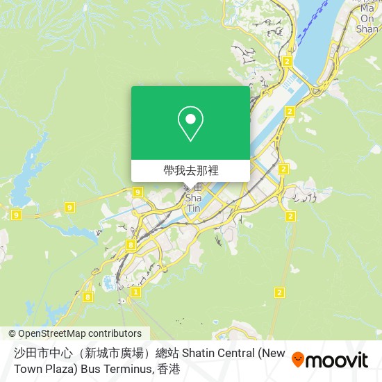 沙田市中心（新城市廣場）總站 Shatin Central (New Town Plaza) Bus Terminus地圖