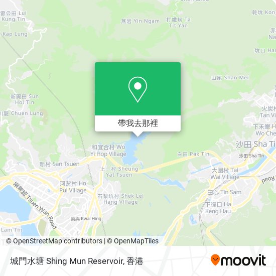 城門水塘 Shing Mun Reservoir地圖