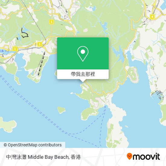 中灣泳灘 Middle Bay Beach地圖