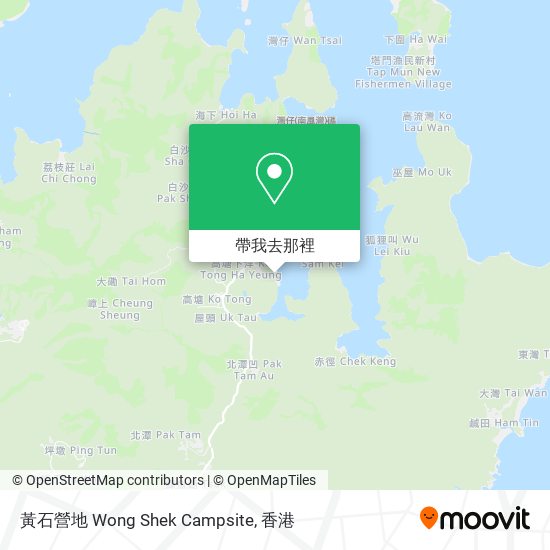 黃石營地 Wong Shek Campsite地圖