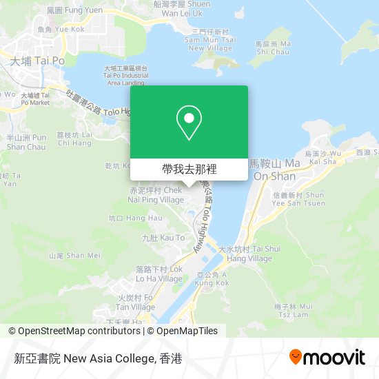 新亞書院 New Asia College地圖