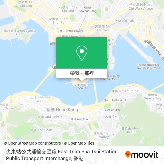 尖東站公共運輸交匯處 East Tsim Sha Tsui Station Public Transport Interchange地圖