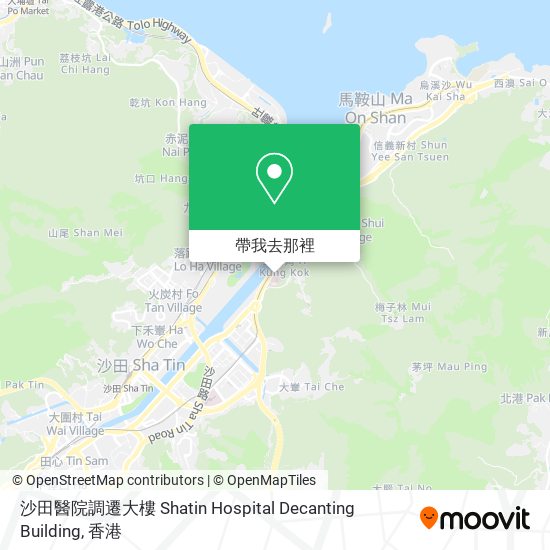 沙田醫院調遷大樓 Shatin Hospital Decanting Building地圖