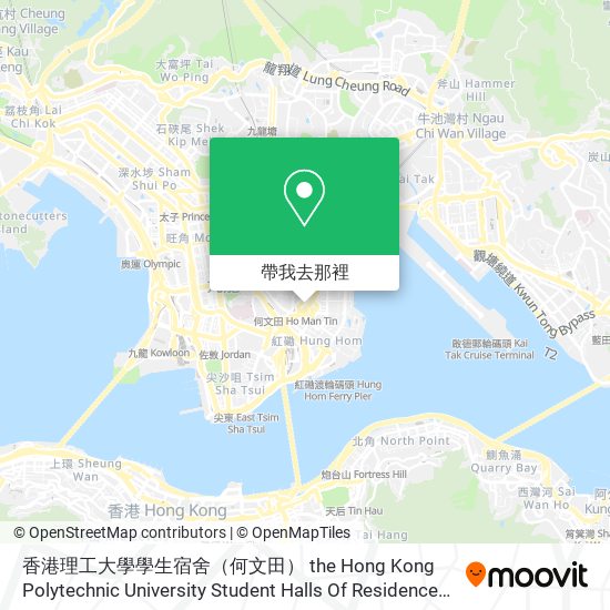 香港理工大學學生宿舍（何文田） the Hong Kong Polytechnic University Student Halls Of Residence (Homantin)地圖