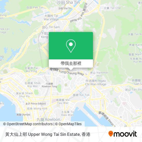 黃大仙上邨 Upper Wong Tai Sin Estate地圖