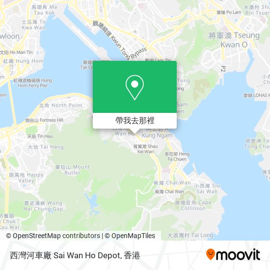 西灣河車廠 Sai Wan Ho Depot地圖