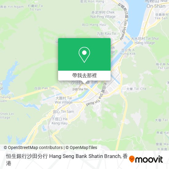 恒生銀行沙田分行 Hang Seng Bank Shatin Branch地圖