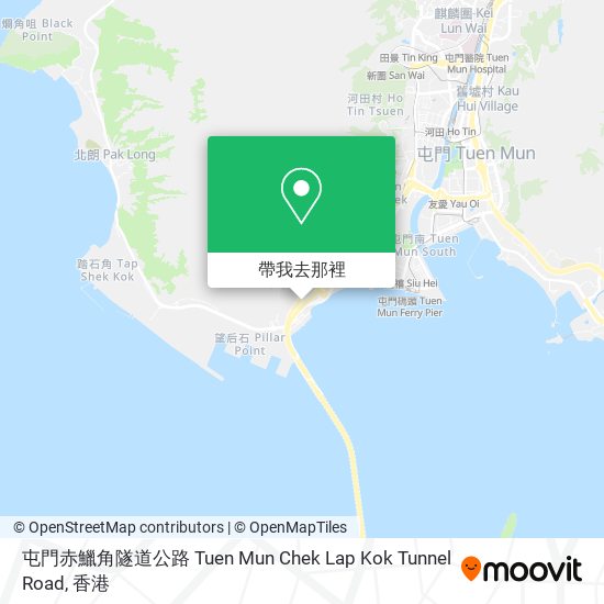 屯門赤鱲角隧道公路 Tuen Mun Chek Lap Kok Tunnel Road地圖