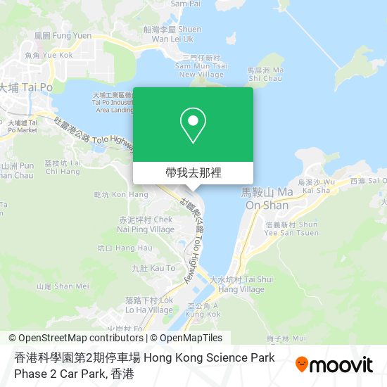 香港科學園第2期停車場 Hong Kong Science Park Phase 2 Car Park地圖
