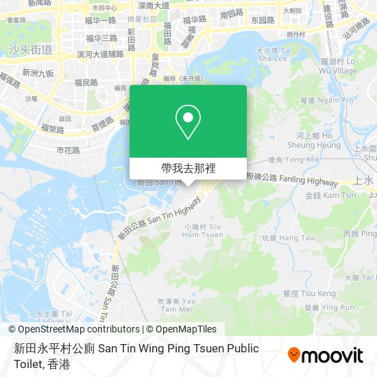 新田永平村公廁 San Tin Wing Ping Tsuen Public Toilet地圖