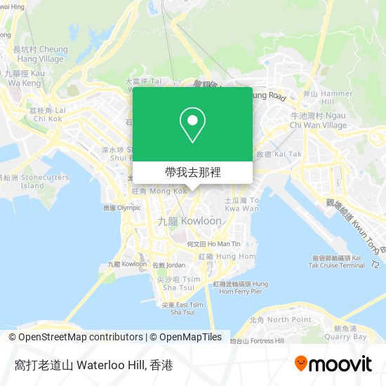 窩打老道山 Waterloo Hill地圖