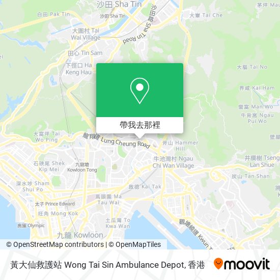 黃大仙救護站 Wong Tai Sin Ambulance Depot地圖