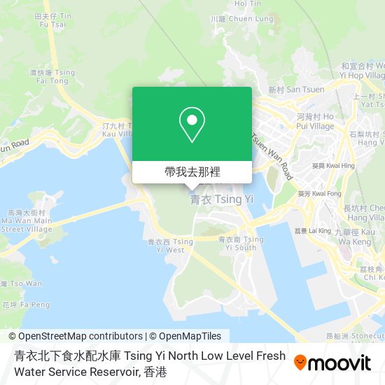 青衣北下食水配水庫 Tsing Yi North Low Level Fresh Water Service Reservoir地圖