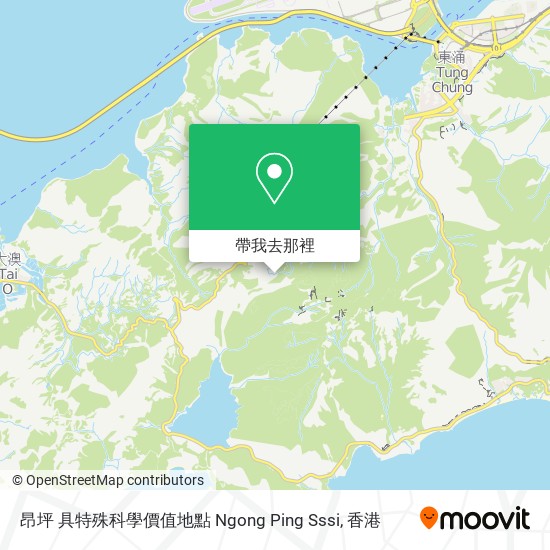 昂坪 具特殊科學價值地點 Ngong Ping Sssi地圖