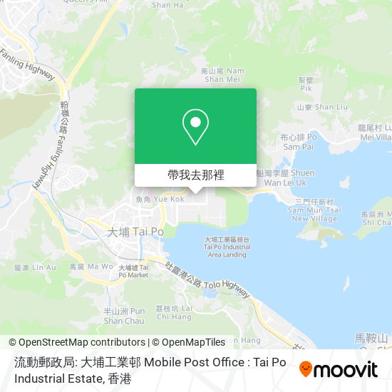 流動郵政局: 大埔工業邨 Mobile Post Office : Tai Po Industrial Estate地圖