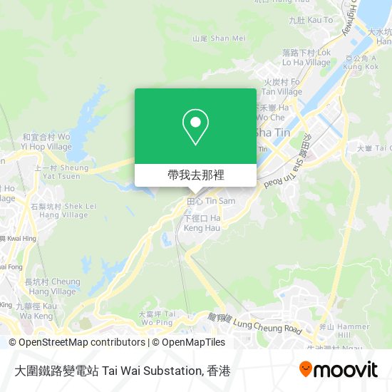 大圍鐵路變電站 Tai Wai Substation地圖