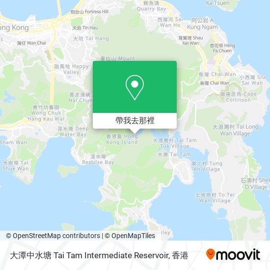 大潭中水塘 Tai Tam Intermediate Reservoir地圖