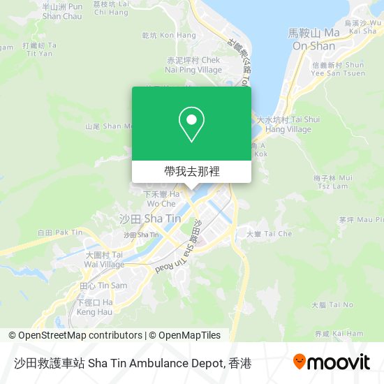 沙田救護車站 Sha Tin Ambulance Depot地圖