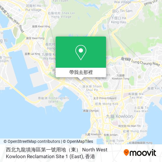 西北九龍填海區第一號用地（東） North West Kowloon Reclamation Site 1 (East)地圖