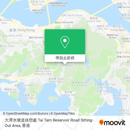 大潭水塘道休憩處 Tai Tam Reservoir Road Sitting-Out Area地圖