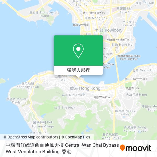 中環灣仔繞道西面通風大樓 Central-Wan Chai Bypass West Ventilation Building地圖
