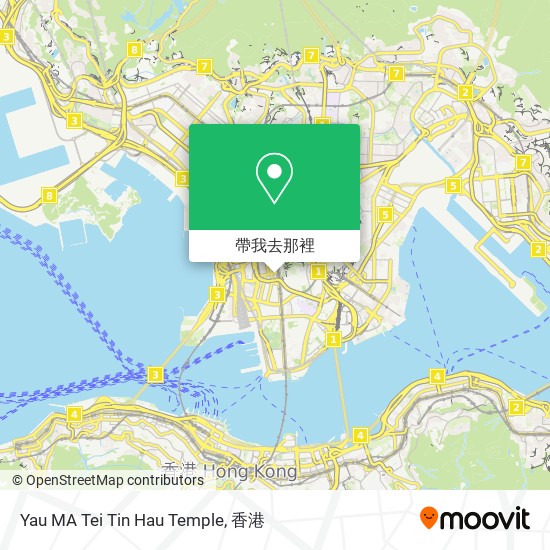 Yau MA Tei Tin Hau Temple地圖
