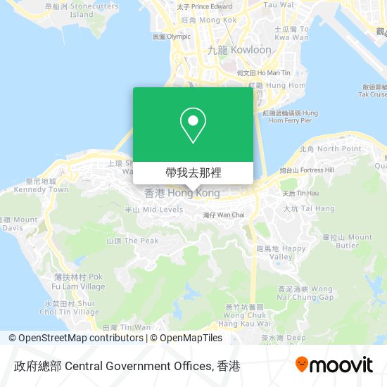 政府總部 Central Government Offices地圖