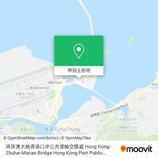 港珠澳大橋香港口岸公共運輸交匯處 Hong Kong-Zhuhai-Macao Bridge Hong Kong Port Public Transport Interchange地圖