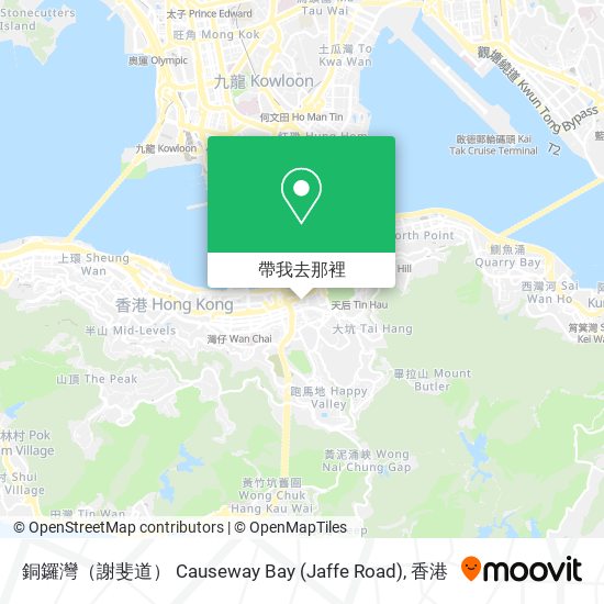 銅鑼灣（謝斐道） Causeway Bay (Jaffe Road)地圖