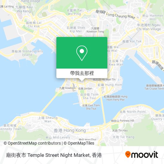 廟街夜市 Temple Street Night Market地圖