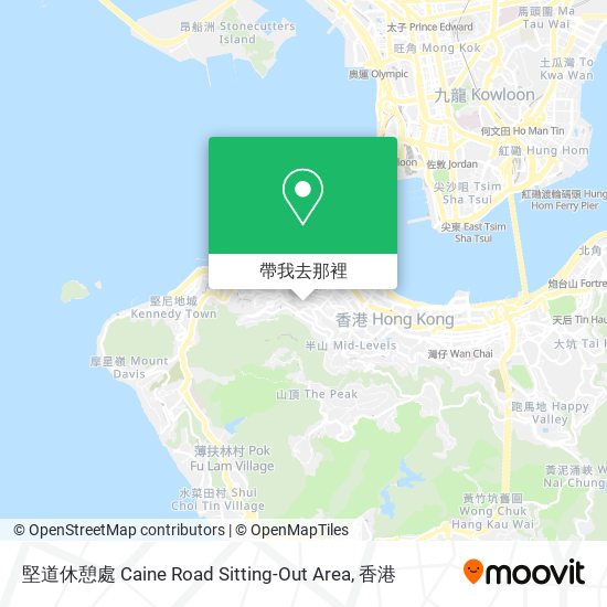 堅道休憩處 Caine Road Sitting-Out Area地圖