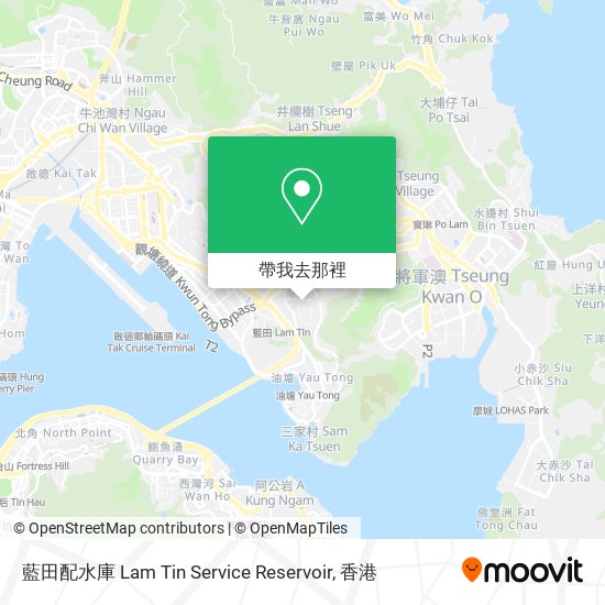 藍田配水庫 Lam Tin Service Reservoir地圖