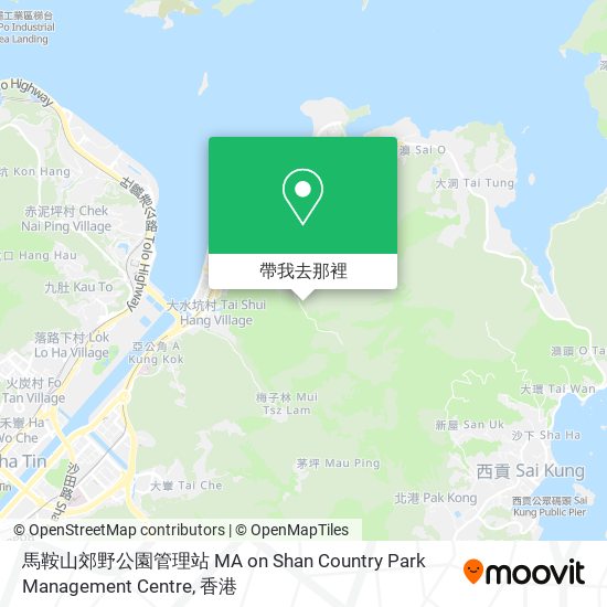 馬鞍山郊野公園管理站 MA on Shan Country Park Management Centre地圖