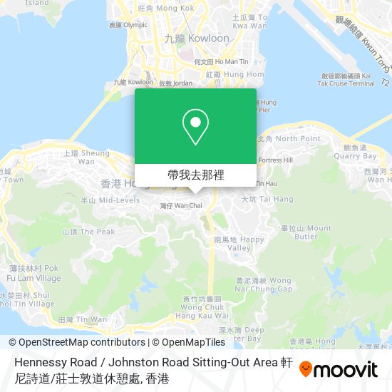 Hennessy Road / Johnston Road Sitting-Out Area 軒尼詩道 / 莊士敦道休憩處地圖