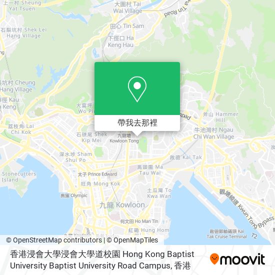 香港浸會大學浸會大學道校園 Hong Kong Baptist University Baptist University Road Campus地圖