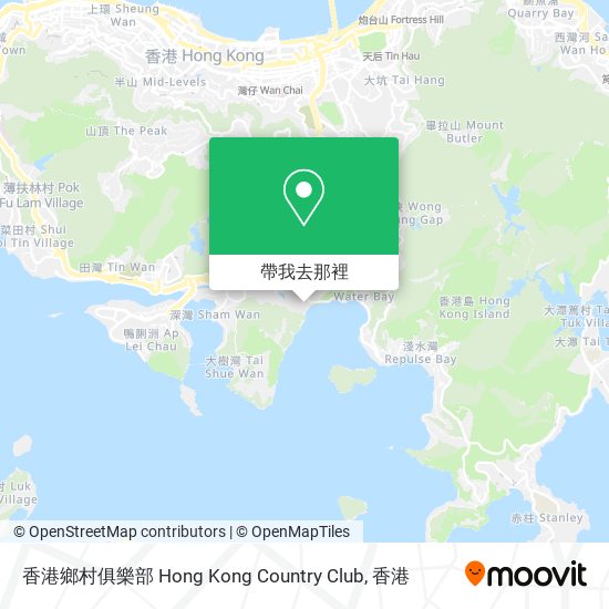 香港鄉村俱樂部 Hong Kong Country Club地圖