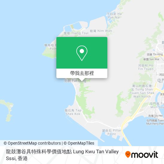 龍鼓灘谷具特殊科學價值地點 Lung Kwu Tan Valley Sssi地圖