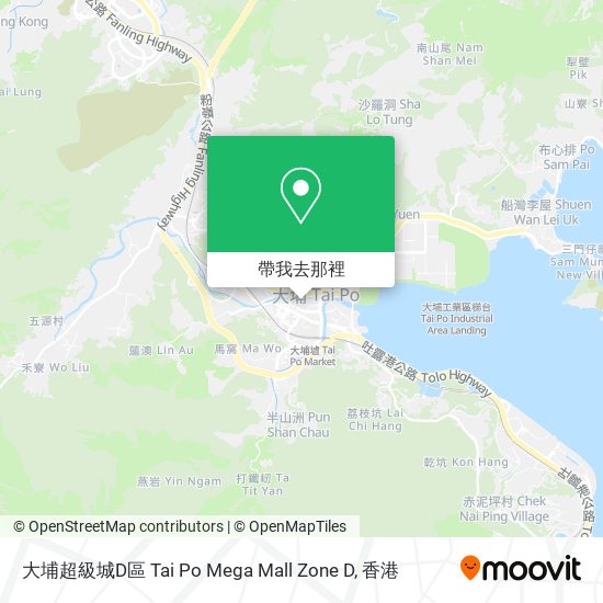 大埔超級城D區 Tai Po Mega Mall Zone D地圖