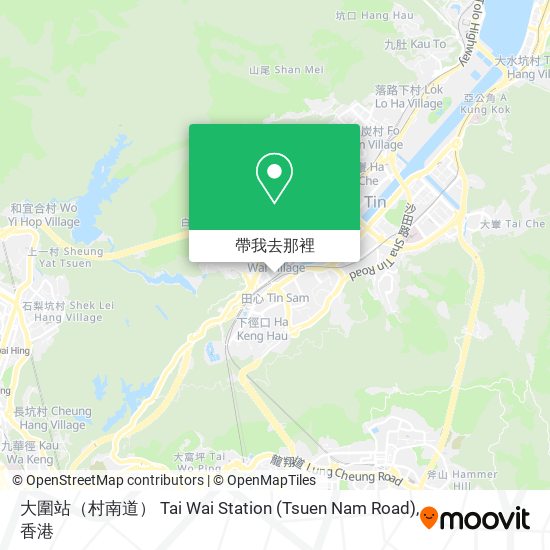 大圍站（村南道） Tai Wai Station (Tsuen Nam Road)地圖