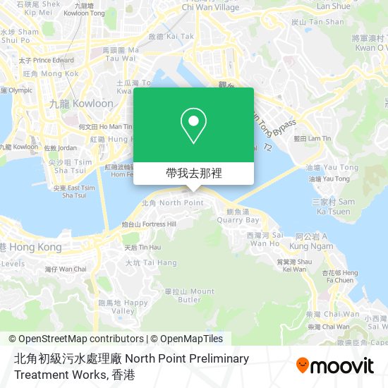 北角初級污水處理廠 North Point Preliminary Treatment Works地圖