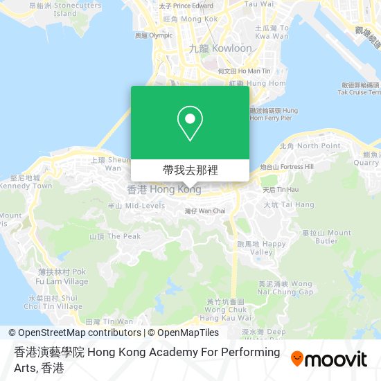 香港演藝學院 Hong Kong Academy For Performing Arts地圖