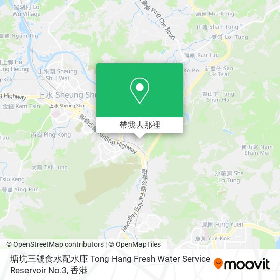 塘坑三號食水配水庫 Tong Hang Fresh Water Service Reservoir No.3地圖