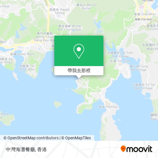 中灣海灘餐廳地圖