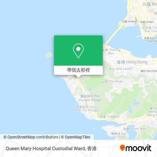 Queen Mary Hospital Custodial Ward地圖