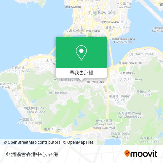 亞洲協會香港中心地圖